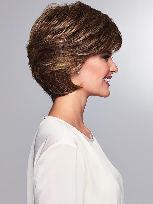 Features include a sculpted nape, an eyelash bang and stylish sides to frame the face