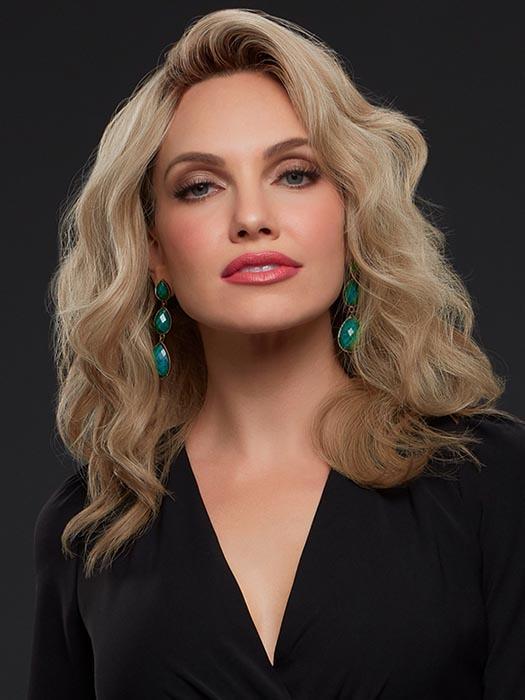 JENNIFER by JON RENAU in 22F16S8 VENICE BLONDE | Lt Ash Blonde & Lt Natural Blonde Blend, Shaded w/ Med Brown