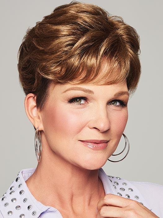 LYRIC by RAQUEL WELCH in R1416T BUTTERED TOAST | Dark Ash Blonde with Golden Blonde Tips