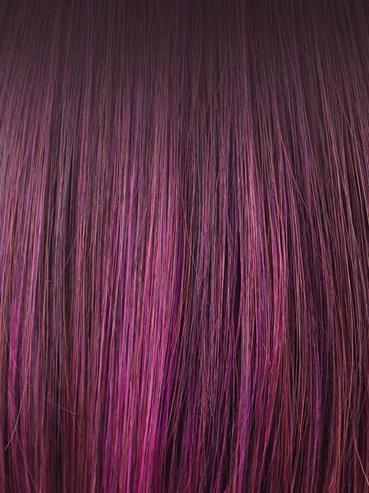 PLUMBERRY-JAM LR | Medium Plum with Dark roots with mix of Red/Fuschia With Long Dark Roots