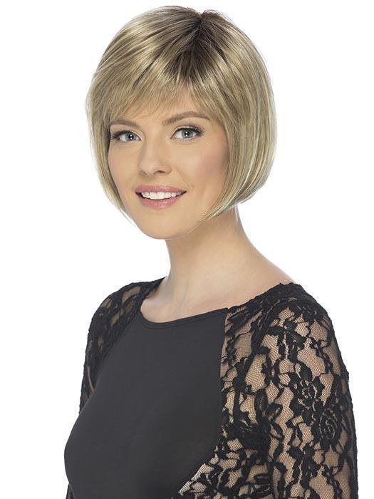 SANDRA by ESTETICA in RH1488RT8 | Dark Blonde w/Light Copper Blonde Highlights & Golden Brown Roots