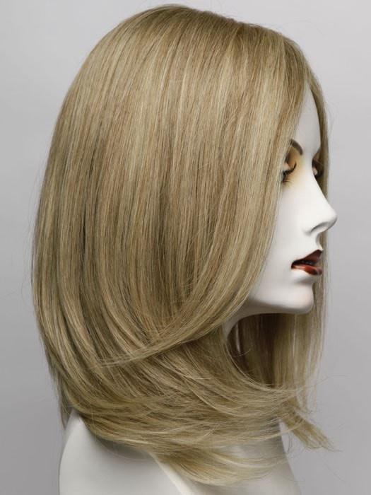 R1621S+ - Glazed Sand - Medium Honey Blonde With Platinum Blonde Highlights and Ash Brown Lowlights