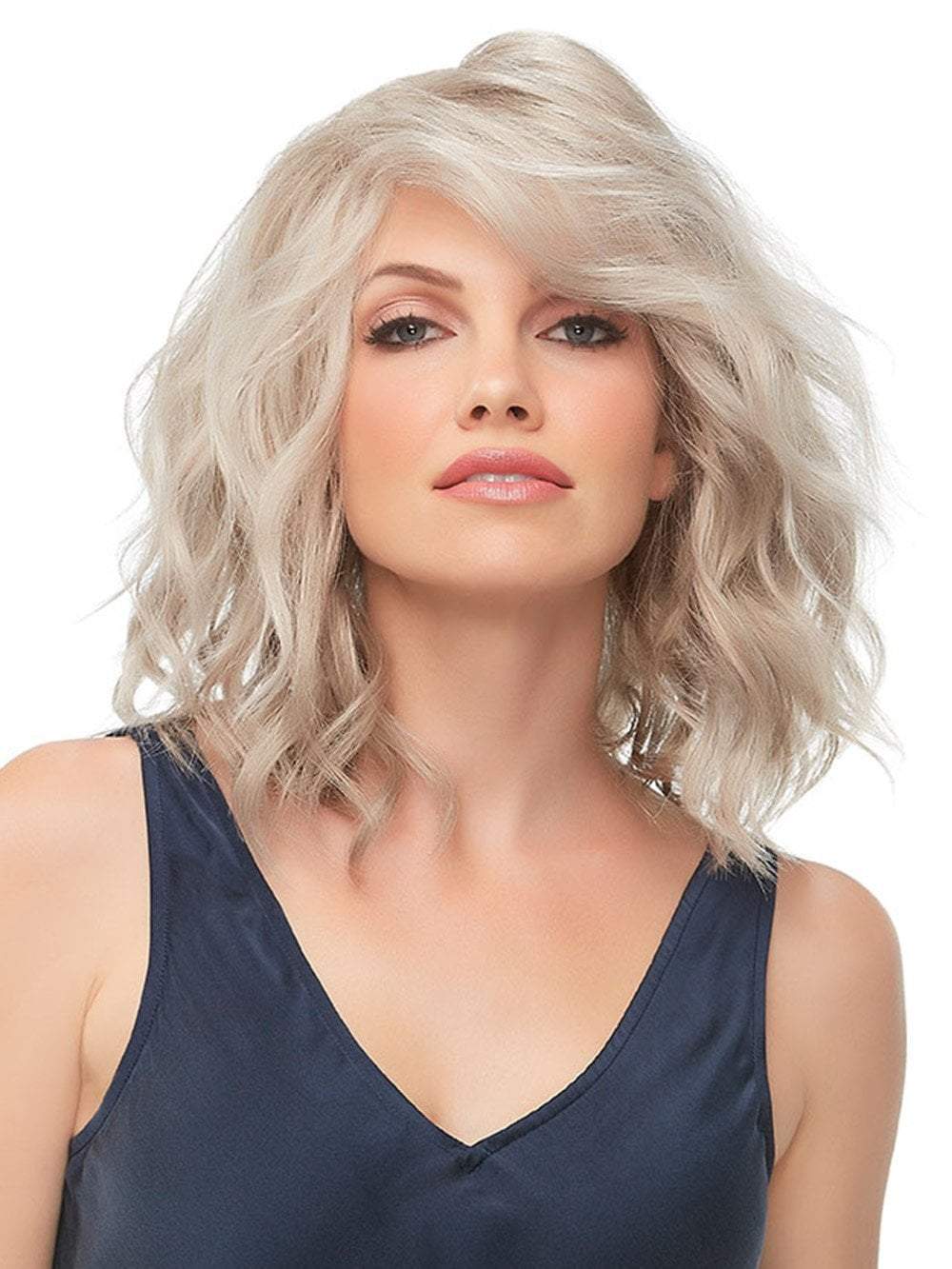 Julianne by Jon Renau in 101F48T | Soft White Front, Lt Brown w/ 75% Grey Blend w/ Soft White Tips 