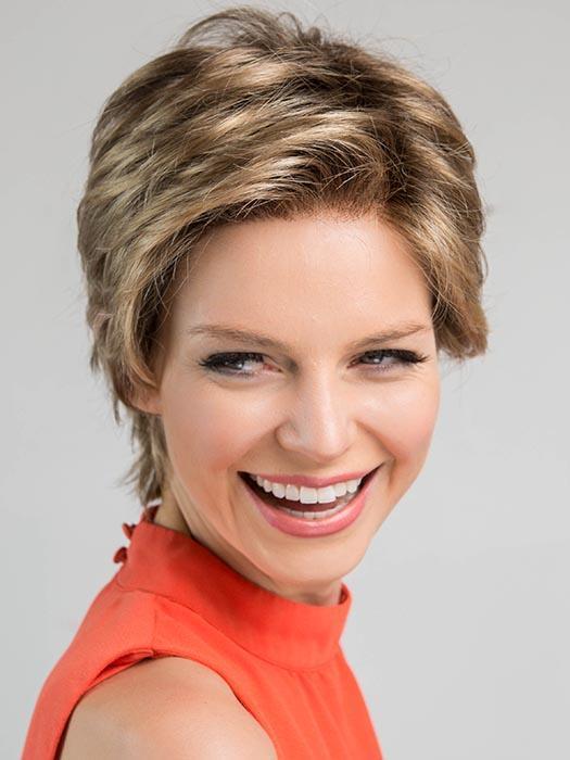 TRAVEL MONO by ELLEN WILLE in SAND MULTI ROOTED | Lightest Brown and Medium Ash Blonde Blend with Light Brown Roots