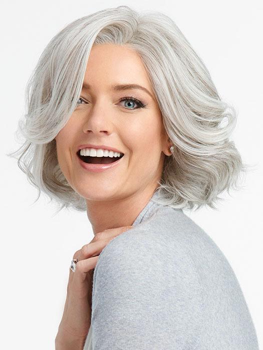 FLIRT ALERT by RAQUEL WELCH in RL56/60 SILVER MIST | Lightest Gray Evenly Blended with Pure White