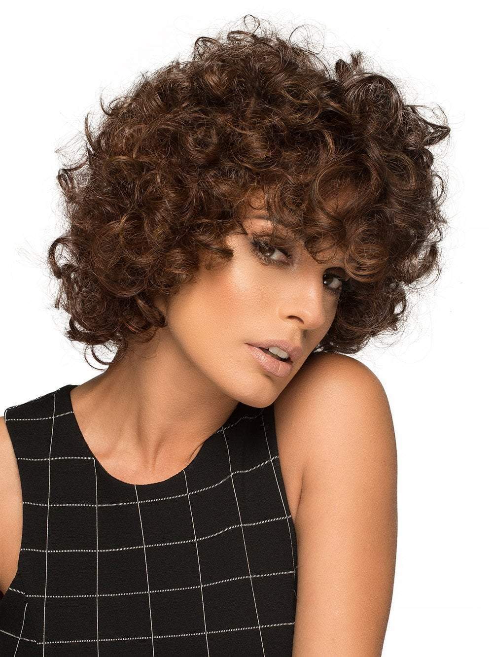 MACEY by ENVY in CINNAMON RAISIN | Medium Brown with Auburn and Cinnamon highlights (This piece has been styled for this look)