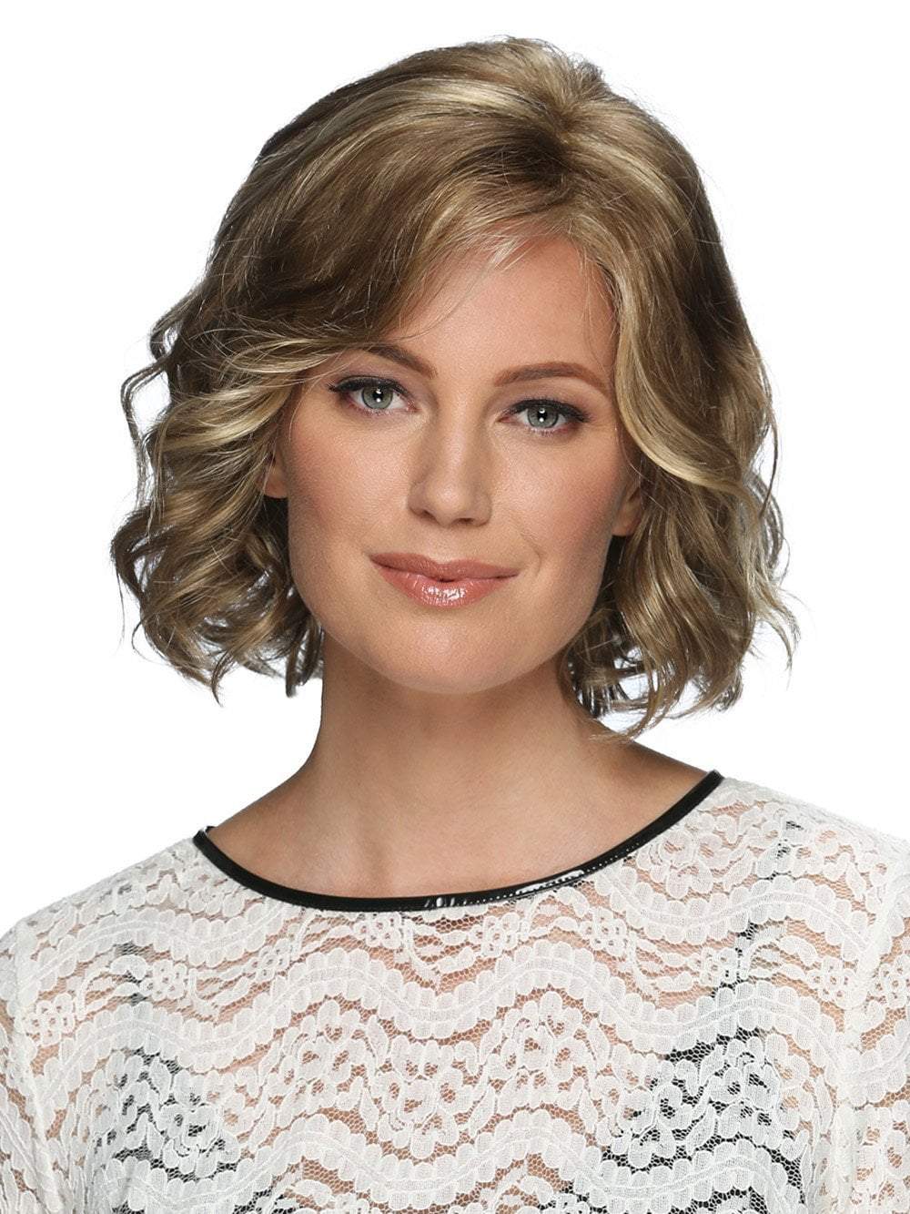 VIOLET by Wig ESTETICA in RH1226 | Light Brown With Fine Golden Blonde Highlights