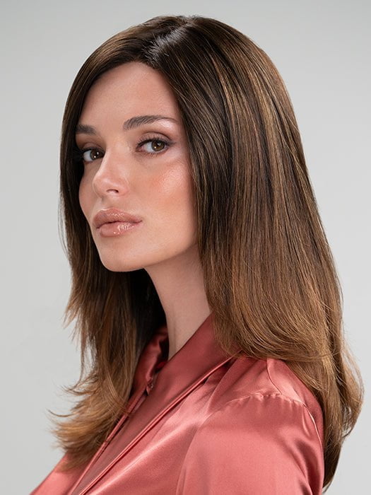 S6-30A27RO AUTUMN | Cascading Ombre Shade | Rich Chestnut Brown Roots fade and brighten into a Coppery and Crisp Auburn Hue