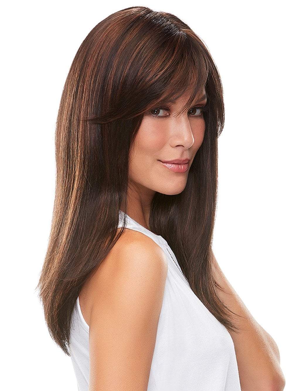 The ready-to-wear long synthetic wig looks and feels like natural hair