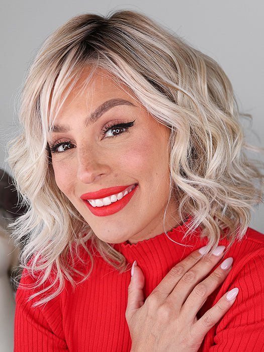 EDITOR'S PICK Large by Raquel Welch in color RL19/23SS SHADED BISCUIT | Light Ash Blonde Evenly Blended with Cool Platinum Blonde and Dark Roots