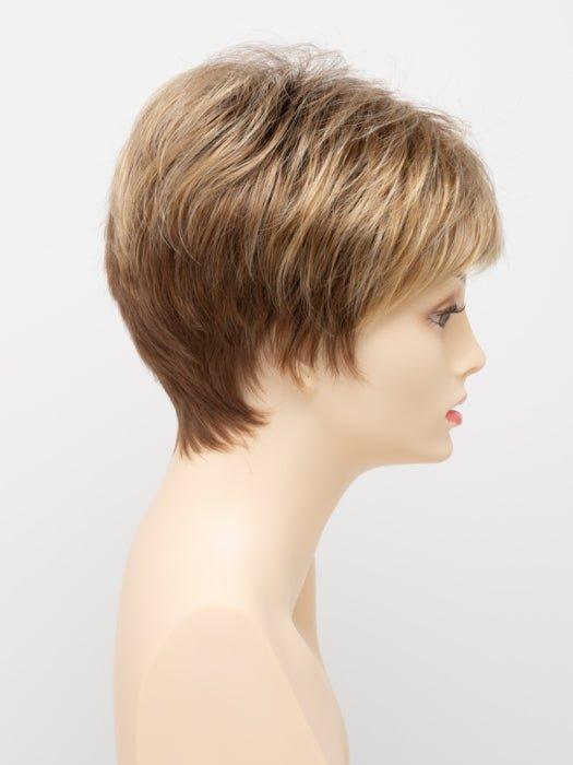 GOLDEN NUTMEG | Medium Brown roots with overall Warm Cinnamon base and Golden Blonde hightlights