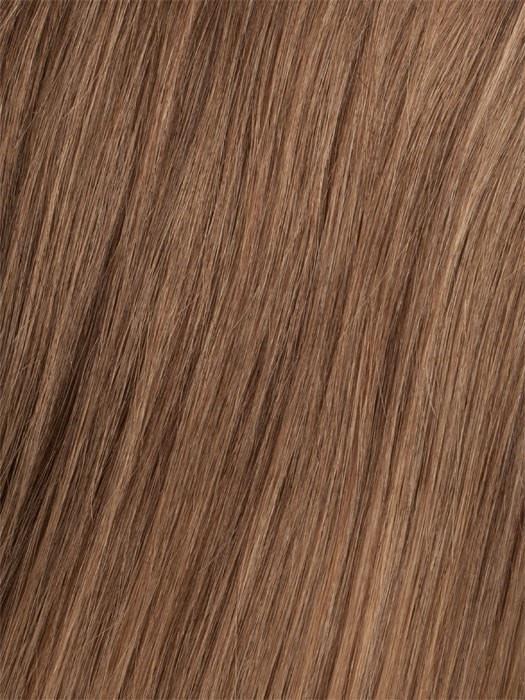 6/30T Medium Chestnut Brown Blended with Medium Auburn, Medium Auburn Tips