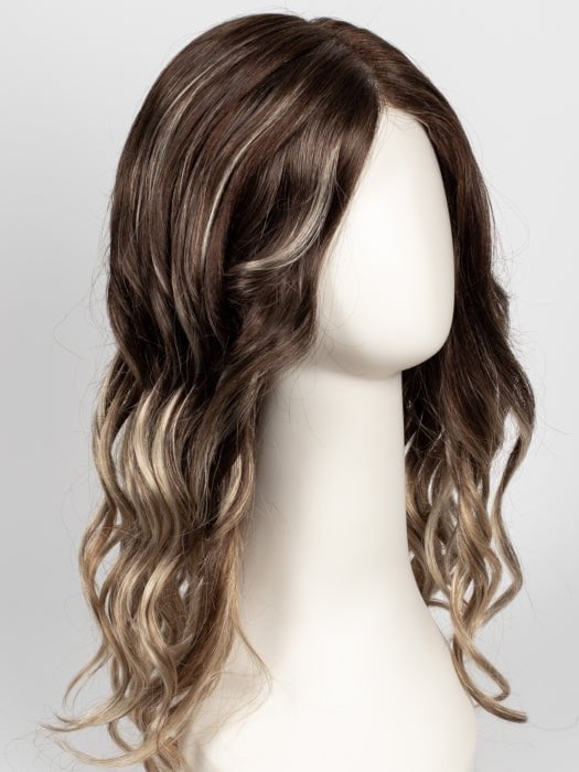 S8-18/26RO FAWN | Cascading Ombre Shade | Rich Dark Brown Roots blend with Honey and Platinum Blonde Hues at the Tips