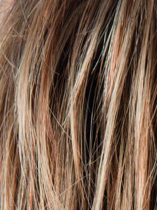 LIGHT BERNSTEIN ROOTED | Light Auburn, Light Honey Blonde, and Light Reddish Brown blend and Dark Roots