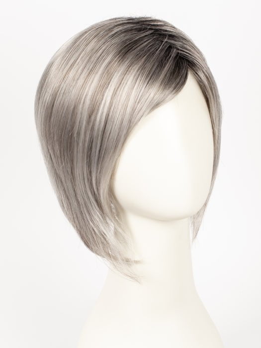 CHROMERT1B | Gray & White With 25% Medium Brown Blend & Off-Black Roots