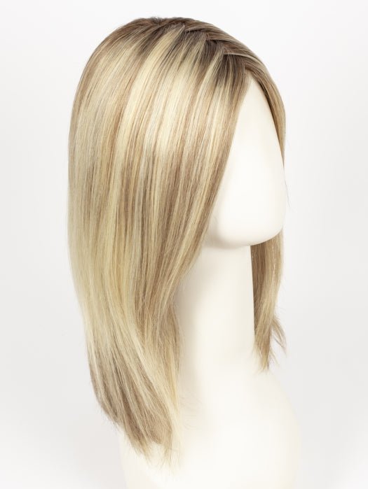 12FS8 SHADED PRALINE Medium Natural Gold Blonde, Light Gold Blonde, Pale Natural Blonde Blend, Shaded with Dark Brown
