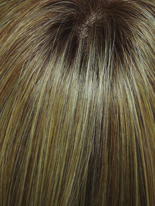 14/26S10 | Light Gold Blonde and Medium Red-Gold Blonde Blend, Shaded with Light Brown