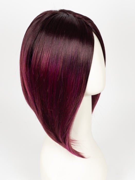 Plumberry Jam-R | Medium Plum Ombre rooted with 50/50 blend of Red/Fuschia