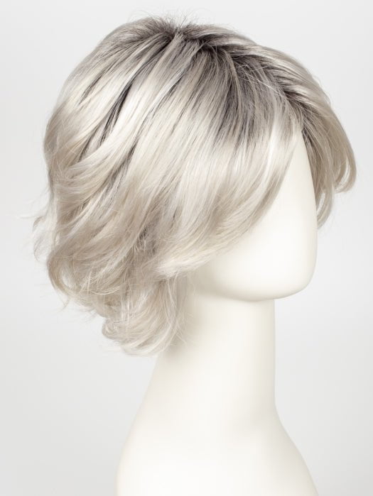 23-60-R8 | Rooted Chestnut Brown with Platinum White base with Champagne Blonde highlights