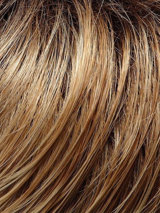 27T613S8  | Medium Natural Red-Gold Blonde and Pale Natural Gold Blonde Blend and Tipped, Shaded with Medium Brown