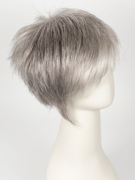 Silver Stone | Silver Medium Brown blend that transitions to more Silver then Medium Brown then to Silver Bangs