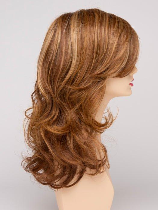 GOLDEN NUTMEG | Medium Brown roots with overall Warm Cinnamon base and Golden Blonde hightlights