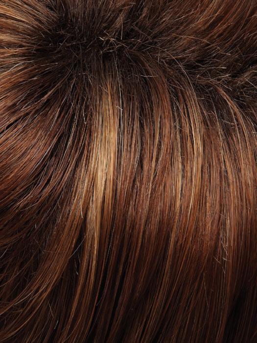 30A27S4  | Medium Natural Red and Medium Red-Gold Blonde Blend, Shaded with Dark Brown