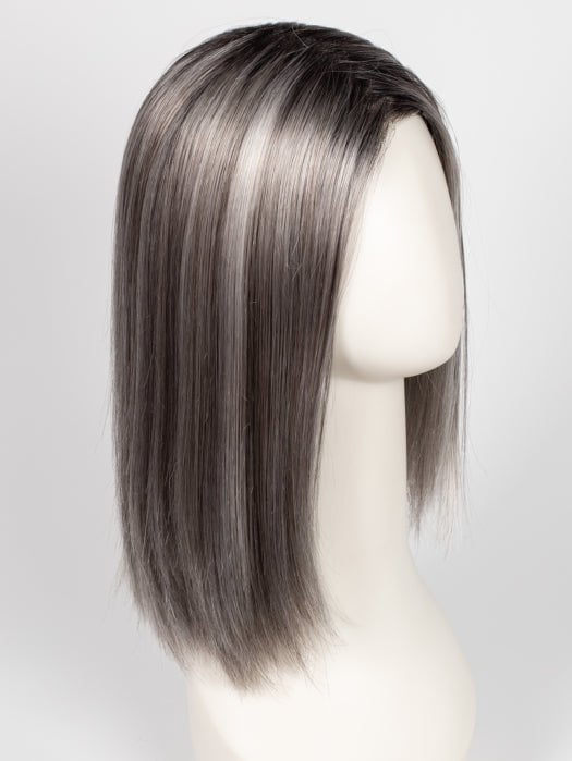 CHROMERT1B | Gray and White with 25% Medium Brown Blend and Off-Black Roots