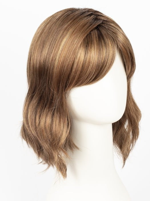 HONEY BROWN-R | Dark Roots on a warm medium brown base with Auburn and Honey Highlights