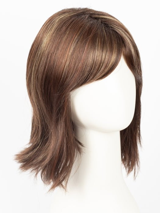 RAZBERRY ICE R | Rooted Dark Auburn with Medium Auburn Base with Copper and Strawberry Blonde Highlights