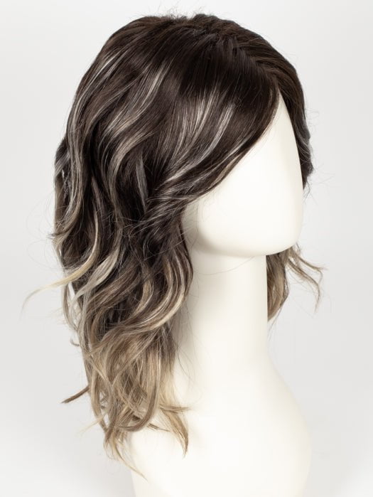 AMERICANO | Dark Brown Base with Medium Golden Brown, Pale Blonde, and Platinum Blonde Highlights