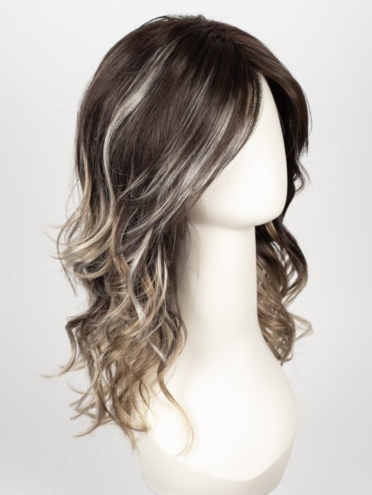 AMERICANO | Dark Brown Base with Medium Golden Brown, Pale Blonde, and Platinum Blonde Highlights