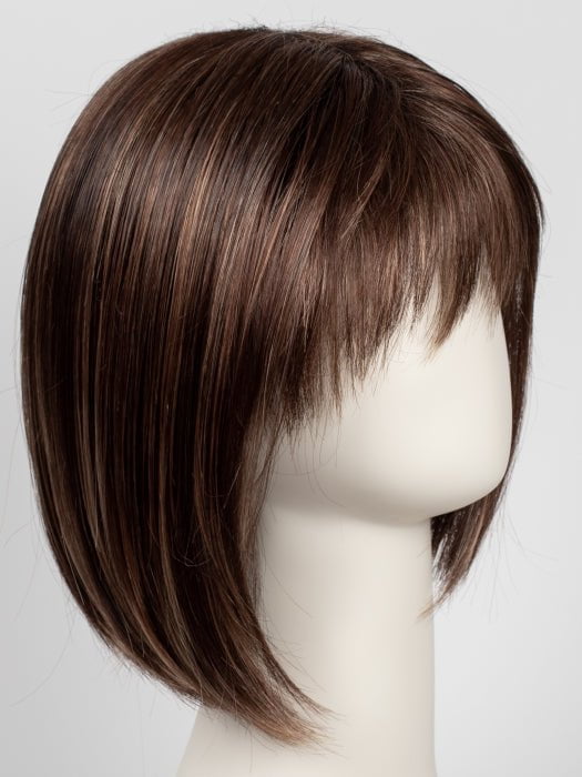 AUBURN-SUGAR-R | Rooted Dark Auburn with Medium Auburn Base with Dark Strawberry Blonde Highlights