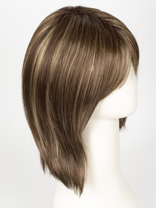 ICED-MOCHA-R | Rooted Dark Brown with Medium Brown Base Blended with Light Blonde Highlights