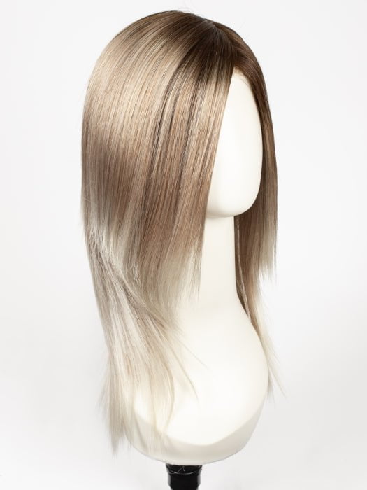 MELTED-MARSHMALLOW | Subtly Warm Dark Sandy Blonde Blend with Medium Brown Roots and Light Ash Blonde Tips and Highlights