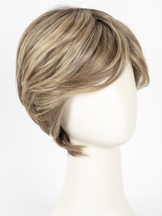 RL12/22SS SHADED CAPPUCCINO | Light Golden Brown Evenly Blended with Cool Platinum Blonde Highlights with Dark Roots