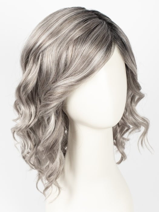 CHROMERT1B | Gray and White with 25% Medium Brown Blend and Off-Black Roots