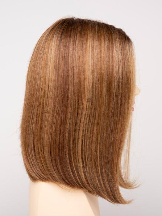 GOLDEN NUTMEG | Medium Brown roots with overall Warm Cinnamon base and Golden Blonde hightlights