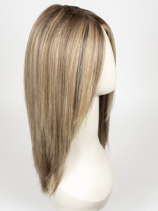 RL12/22SS SHADED CAPPUCCINO | Light Golden Brown Evenly Blended with Cool Platinum Blonde Highlights with Dark Roots