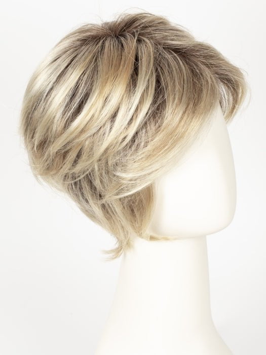 CHAMPAGNE-ROOTED | Light Beige Blonde, Medium Honey Blonde, and Platinum Blonde blend with Dark Roots