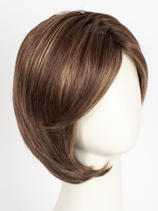 AUBURN-SUGAR-R | Rooted Dark Auburn with Medium Auburn Base with Dark Strawberry Blonde Highlights