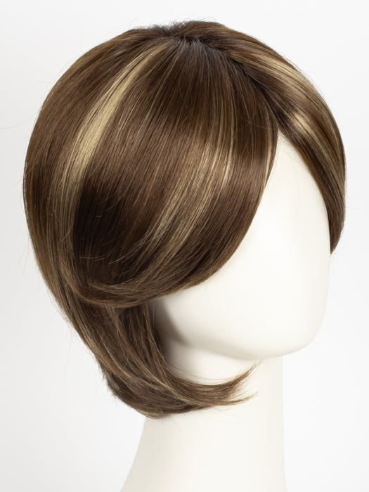 ICED-MOCHA-R | Rooted Dark Brown with Medium Brown Base Blended with Light Blonde Highlights