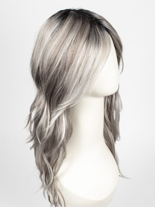 CHROMERT1B | Gray and White with 25% Medium Brown Blend and Off-Black Roots