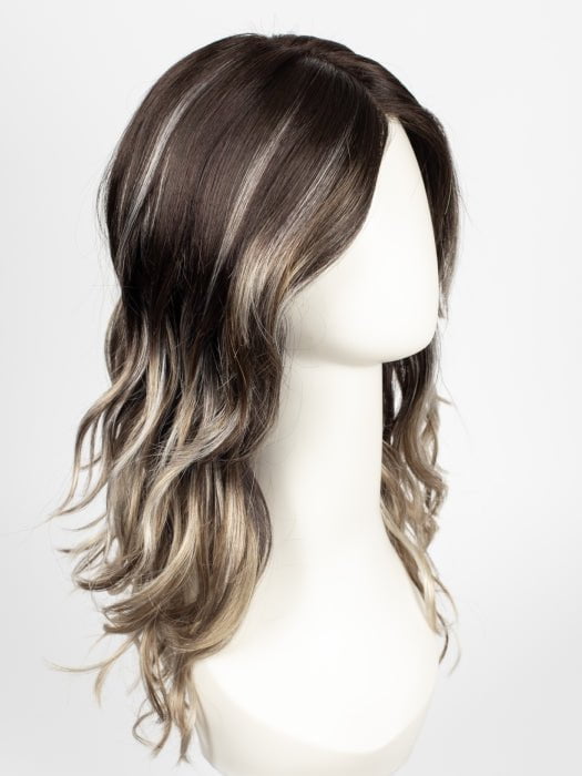 AMERICANO | Dark Brown Base with Medium Golden Brown, Pale Blonde, and Platinum Blonde Highlights