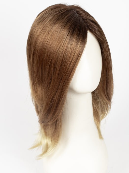 MELTED-COCONUT | Dark Rich Brown Roots with Soft Golden Medium Brown at middle and Warm White ends