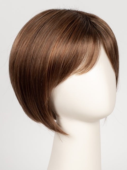 HONEY-BROWN-R | Dark Roots on a Warm Medium Brown Base with Auburn and Honey Highlights