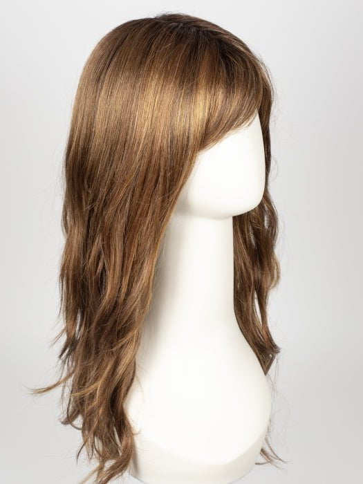 HONEY BROWN-R | Dark Roots on a warm medium brown base with Auburn and Honey Highlights