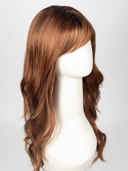  SHADED-AMBER | Coppery Blonde and Red Blend with Dark Amber Brown Roots