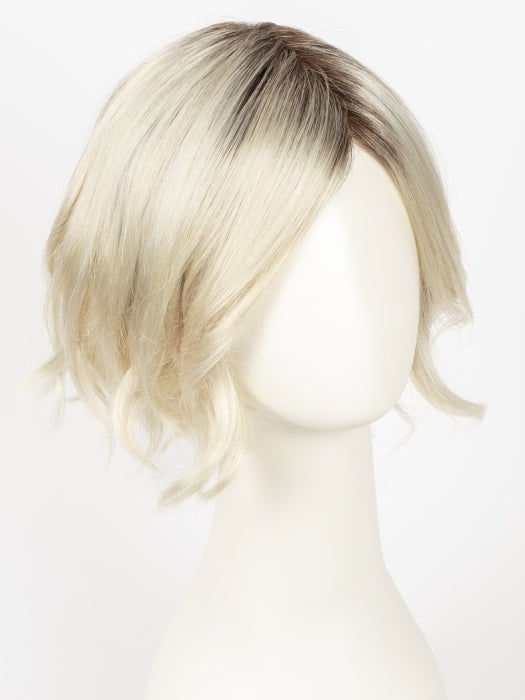 SEASHELL-BLONDE-R | Cool White Blonde and Creamy White Tones with Soft Brown Roots