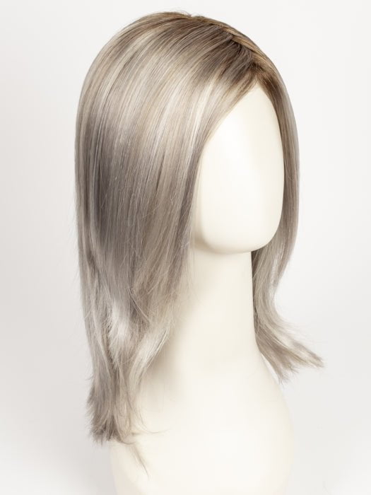 METALLIC BLONDE SHADED 60.101.51 | Pearl White, Pearl Platinum with Dark and Lightest Brown and Grey Blend with Shaded Roots